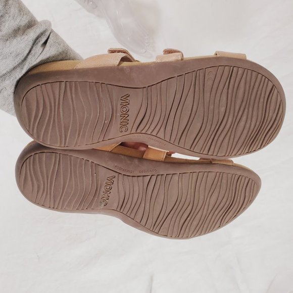 Vionic Misa Rose Gold Slides Sandals 9 Wide 9W - Picture 6 of 6